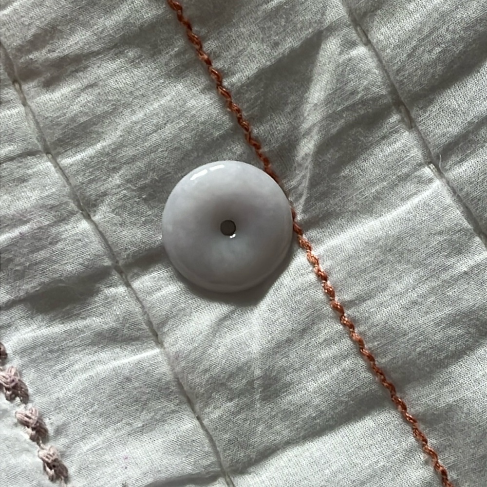 LAVENDER JADE DONUT PENDANT